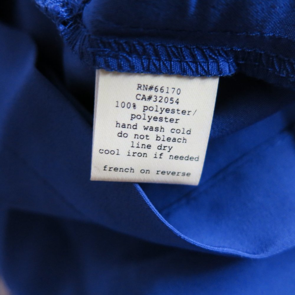 Pins and Needles Blue Full Zip Front Sleeveless Deep Ruffle V Neck Romper Size 4 - Picture 7 of 7